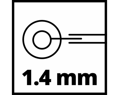 Symbol för 1,4 millimeter diameter