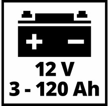 Symbol för 12 volt 3-120 amperetimmar batteri