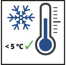 Symbol för förvaring under 5 grader Celsius