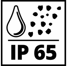 IP65 skyddsklass: dammtät och skydd mot strålvatten