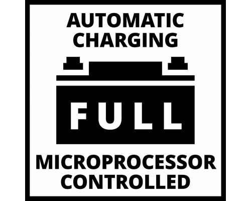 Symbol för automatisk laddning och mikroprocessorstyrning