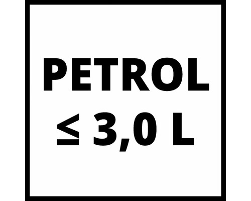 Symbol: Bensin, maximalt 3,0 liter