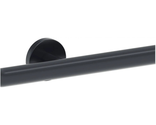 Svart handdukshållare för väggmontering