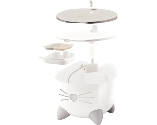 Kattfontän med vattenreningsfilter