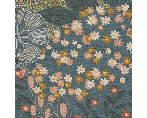 Blommig tapet med olika blommönster