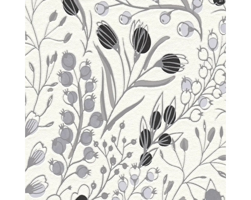 Dekorativt blommönster med blad och blommor