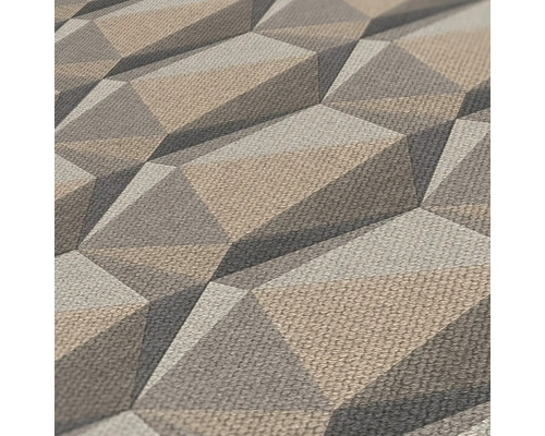 Närbild av en tapet med en geometrisk 3D-design