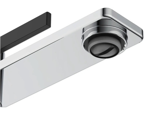 Detaljvy av armatur med fyrkantigt utlopp