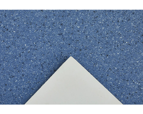 Blåmelerat golv med vit undersida