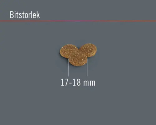 Hundfoderstorlek 17 till 18 mm