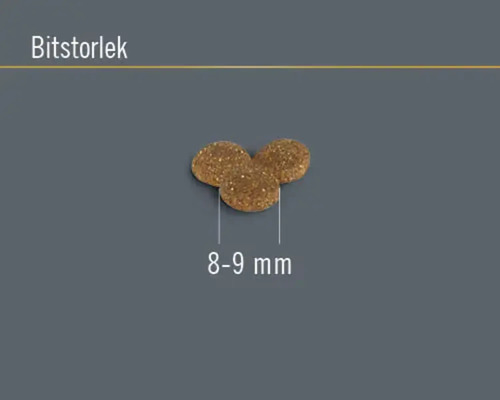 Hundfoderbitstorlek 8 till 9 millimeter