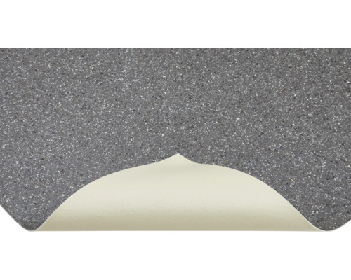 Grå golvmatta med mönster och ljusfärgad undersida