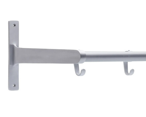 Väggmonterad klädstång med två krokar