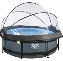 Rund EXIT Toys pool med transparent täckning