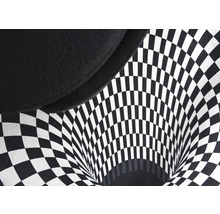 Närbild av ett objekt med schackrutigt mönster