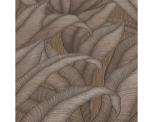 Detaljvy av en tapet med bladmönster