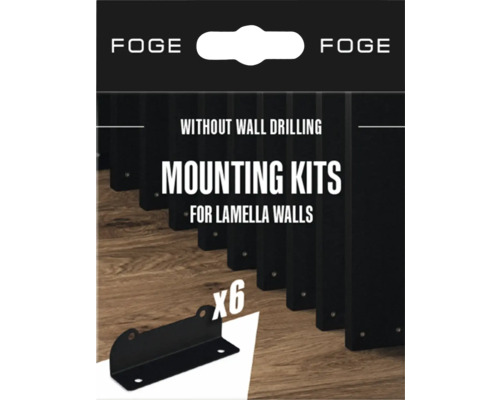 FOGE Monteringssats för lamellväggar utan borrning
