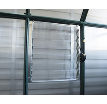Växthusfönster med lameller för ventilation