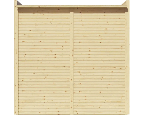 Trästaket med horisontella brädor för trädgården