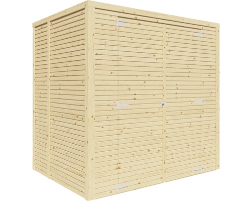Trädgårdsskåp av trä med dubbeldörr