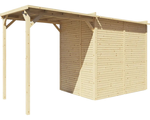 Träskydd med tak och sidoväggar