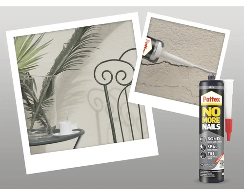 Pattex No More Nails monteringslim för inomhus- och utomhusbruk