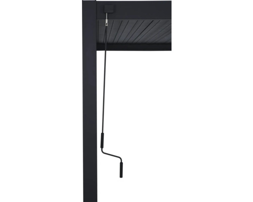 Detalj av en pergola med vevmekanism