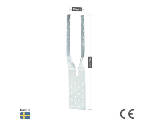Balkskofäste i metall, 320 mm