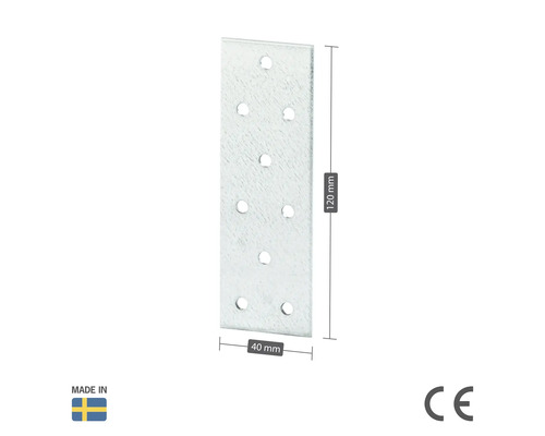 Anslutningsplatta, 120 x 40 millimeter