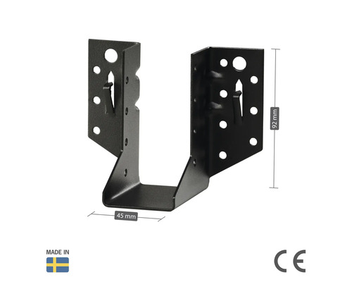 Balksko av stål, 92 mm hög och 45 mm bred