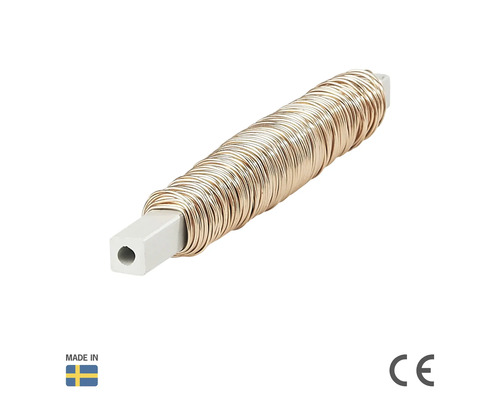 Guldfärgad bindtråd på en spole