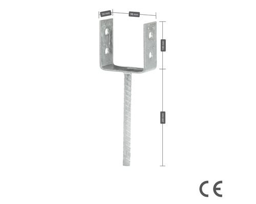 Stolpfäste med mått