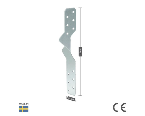 Anslutningsbeslag för träkonstruktioner, 210 millimeter lång