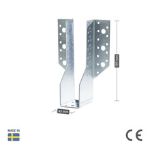 Balksko av metall, 197 mm hög och 45 mm bred