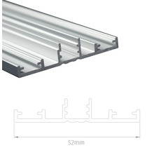 Aluminiumprofil med en bredd på 52 millimeter
