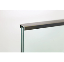 Detaljvy av glas med metallram