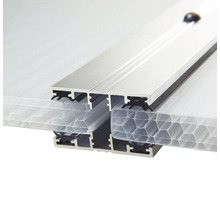 Detaljbild av aluminiumprofil för kanalplastskivor för takkonstruktion