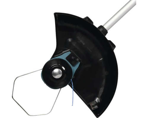 Detaljvy av skyddsanordningen för Makita grästrimmer