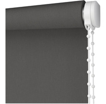 Grå tygrullgardin med kedjedrag