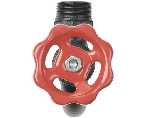 Ventil med rött handtag