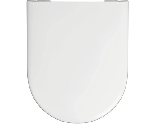 Toalettsits REIKA kure vit blank rostfritt mjukstängning quick & clean 541221 Toalettsits av plast