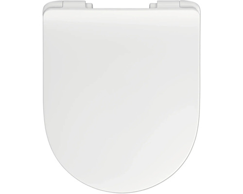 Toalettsits REIKA Abe slimline vit krom blank mjukstängning quick & clean 541223 Toalettsits av sanitetskeramik