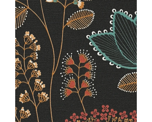 Tapet med växtmönster på mörk bakgrund