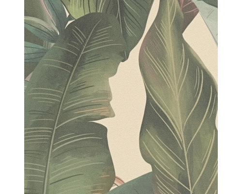 Detaljvy av en tapet med bladmönster