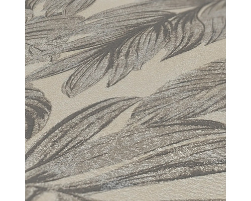 Närbild av en tapet med bladmönster