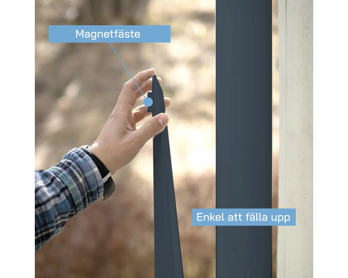 Magnetfäste för en fällbar konstruktion