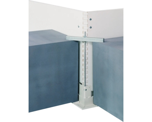 Detaljvy av ett monteringsset för installation av en arbetsbänk