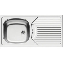 Diskho i rostfritt stål med avrinningsyta