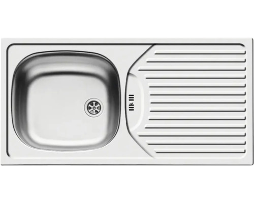 Diskho i rostfritt stål med avrinningsyta