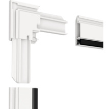 Myggnätsram med hörnfäste och tätningsprofil